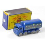 Matchbox Regular Wheels No. 10c Foden Sugar Tanker - Tate and Lyle. Blue with grey plastic wheels,