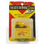 Matchbox Regular Wheels No. 24b Weatherill Hydraulic Excavator. Yellow with Black Plastic Wheels.