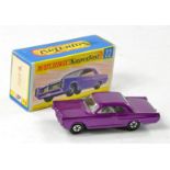 Matchbox Superfast No. 22a Pontiac GP. Metallic dark purple, grey interior, gloss black base and