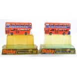 Dinky No. 291 Atlantean City Bus Duo. Orange, 'Kenning Car, Van and Truck Hire'. White and harder to