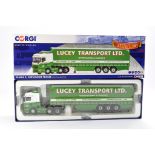 Corgi Diecast Model Truck issue comprising No. CC13777 Scania R Curtainside in the livery of Lucey