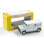 Dinky No. 275 Brinks Armoured Car. Pale grey with dark blue chassis, with two crates. Excellent with