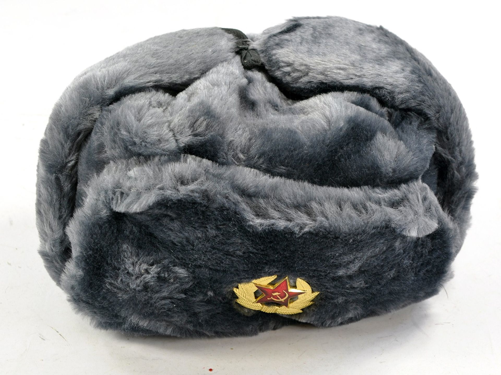 An authentic and vintage Soviet Ushanka as shown.