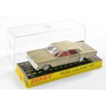 French Dinky No. 1402 Ford Galaxie 500. Gold body with red interior and chrome trim. Generally