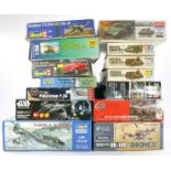 Plastic Model Kits comprising Thirteen Aircraft and Military vehicles from various makers