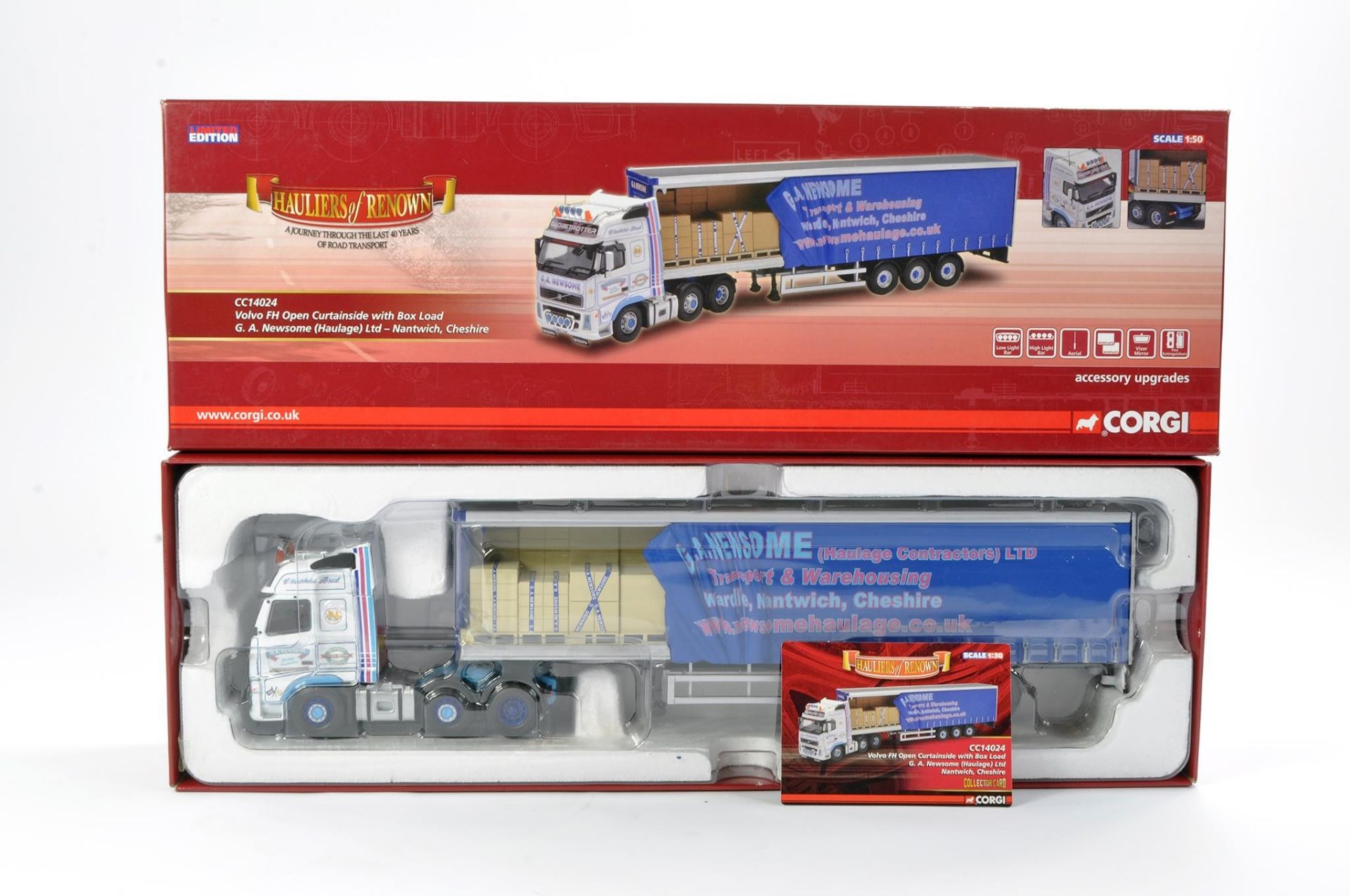 Corgi Diecast Model Truck issue comprising No. CC14024 Volvo FH Open Curtainside in the livery of