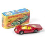 Matchbox Superfast No. 45a Ford Group 6. Metallic Burgundy with square racing no. 45. Ivory