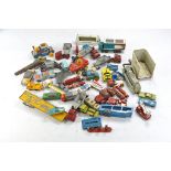 Worn Diecast group comprising Matchbox, Dinky, Corgi etc. Mostly for parts / spares / repairs.