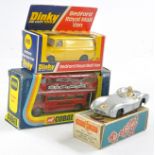 Dinky No. 410 Bedford Van in Yellow, excellent in incorrect box? Plus Corgi No. 468 London Bus "