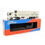 Tekno Diecast Model Truck issue comprising Mercedes Fridge Trailer in livery of Reynolds. With