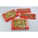 Four Britains Metal Soldier Sets as shown inc Gordan Highlanders. Excellent in boxes.