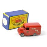 Matchbox Regular Wheels No. 47a Brooke Bond Tea Van. Red with metal wheels. Very good to