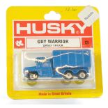 Husky No. 13 Guy Warrior Sand Truck. Blue. Excellent, unopened card with bubble having no sign of