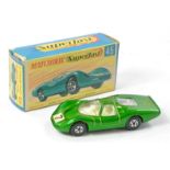 Matchbox Superfast No. 45a Ford Group 6. Metallic green with square racing no. 7. Ivory interior,