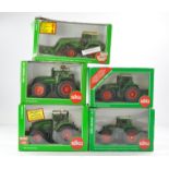 Siku 1/32 farm tractor issues x 5 comprising Fendt 716 x 2, 930, 936 and one with loader. All look