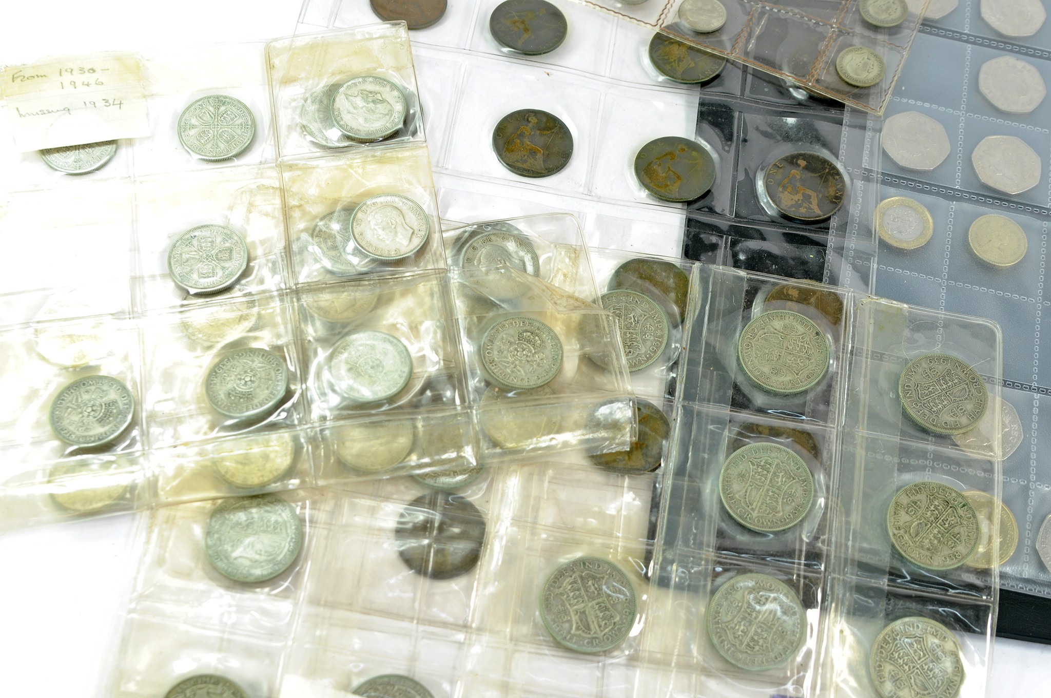 Coins comprising large collection of early to mid 20th century coinage comprising half crown sets, - Image 4 of 8