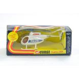 Corgi No. 921 Hughes 369 Helicopter. Polizei. Export issue. Excellent in very good box.