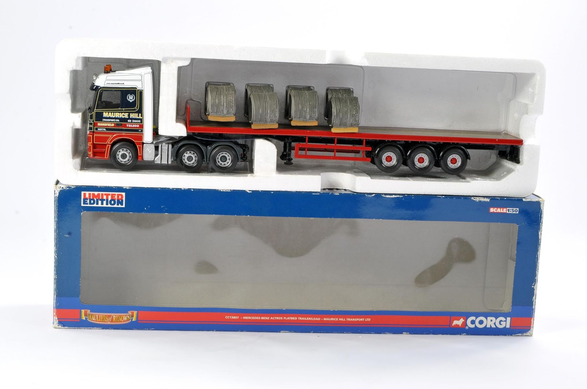 Corgi Diecast Model Truck issue comprising No. CC13807 Mercedes Flatbed with Load in livery of