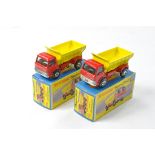 Matchbox Superfast No. 70a Ford Grit Spreader x 2. Red with yellow back, unpainted base, black