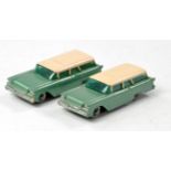 Matchbox Regular Wheels duo of No. 31b Station Wagons. Both very good to excellent with silver and