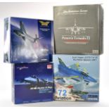 Model Aircraft group of four boxed issues including Corgi Hawker Hunter, Hobby Master Harrier, Sky