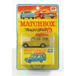 Matchbox Superfast No. 12a Safari Land Rover. Gold with light brown luggage. Excellent with