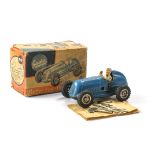 Gescha (Germany) early issue mechanical Mercedes Compressor Racing Car in Blue. In working order,