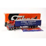Tekno Diecast Model Truck issue comprising DAF XF Curtainside in the livery of James Hislop.
