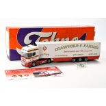 Tekno Diecast Model Truck issue comprising Scania 460 Fridge Trailer in the livery of Crawford