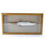 The Franklin Mint Limited Edition Jim Bowie knife with collector's display case. Excellent.