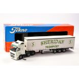 Tekno Code 3 Diecast Model Truck issue comprising Volvo Curtainside in the livery of Sheridan.