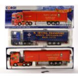 Corgi Diecast Model Truck issues comprising Irving (inner Box only) and Harte Group. Both fair and
