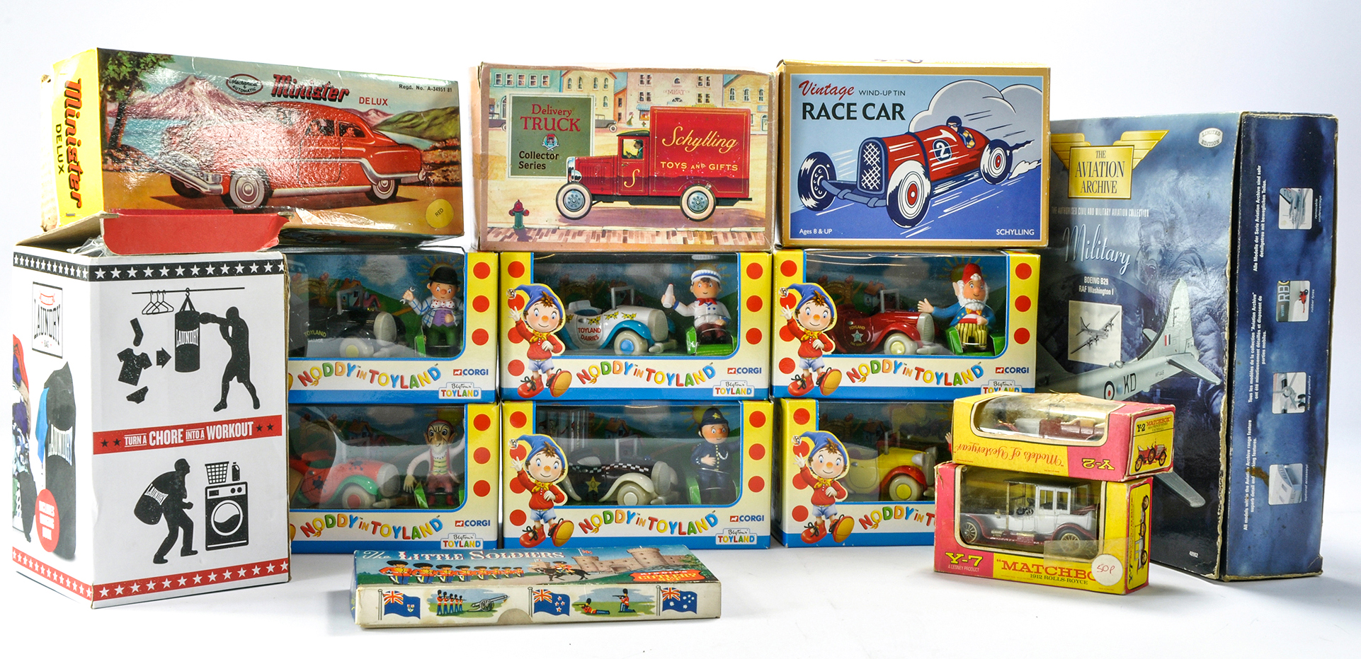 Group of Corgi Diecast Noddy issues plus assorted other toy-related items including Tinplate and