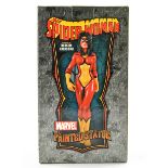 Bowen Designs Marvel Figure comprising Spider woman The Painted Statue. Twelve inches tall.
