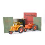 A trio of larger scale American tractors including CASE and Molene plus a trio of tractor manuals.