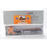 WSI 1/50 high detail model truck issue comprising DAF XF Super Space Flatbed Trailer in the livery