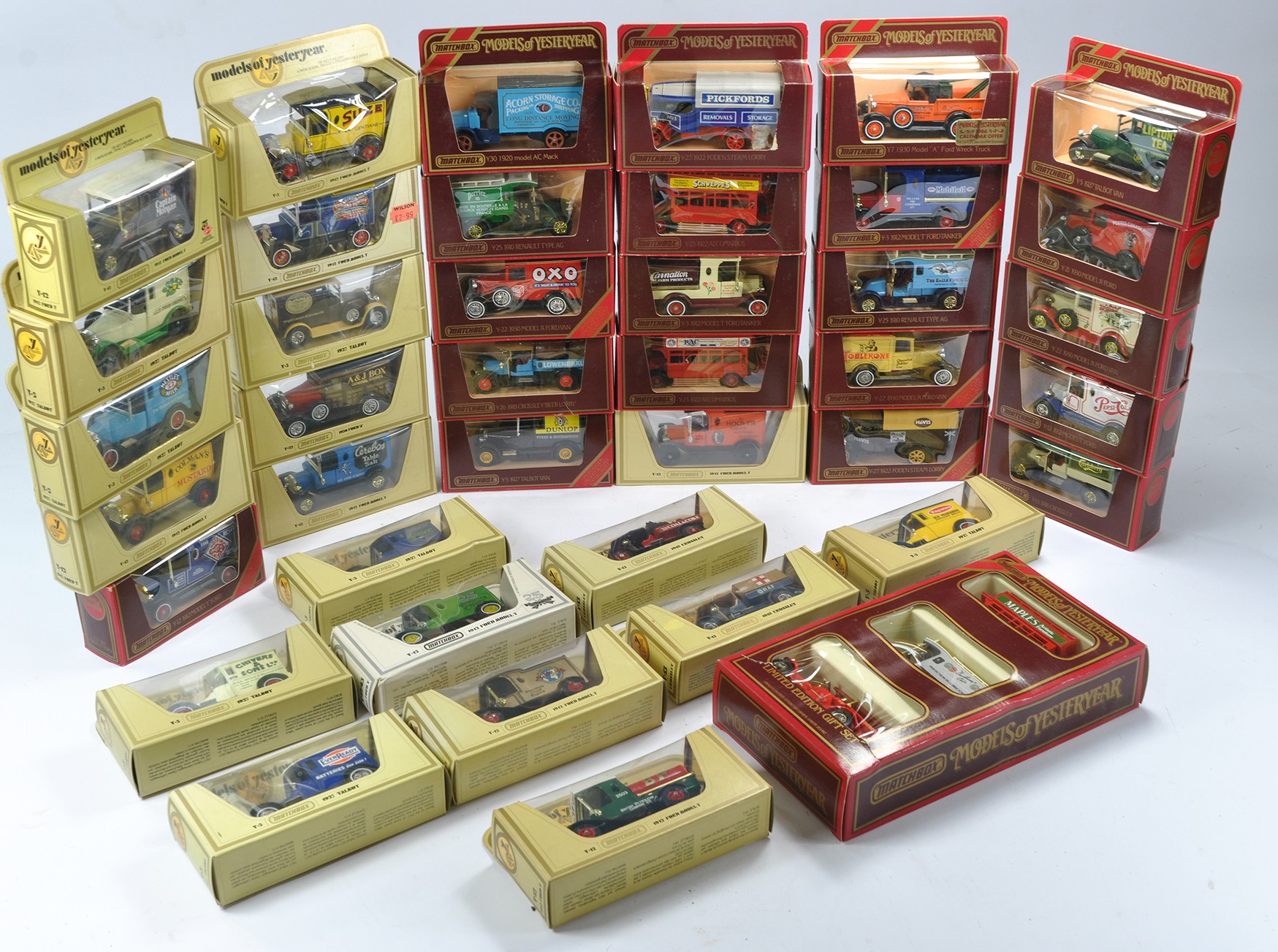 A group of 40 Matchbox Models of Yesteryear promotional diecast issues in various liveries as