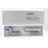 WSI 1/50 high detail model truck issue comprising Scania S Half Pipe Trailer in the livery of