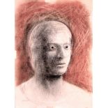 ROBERT CLATWORTHY R.A. [1928-2015]. Head, 2011. pastel and charcoal; signed with initials [as usual]