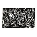 LEON UNDERWOOD [1890-1975]. The Dance, 1928. wood engraving, edition of 50, 1/50. signed in