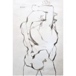 MICHAEL AYRTON [1921-75]. Minotaur Evolving, 1964. ink and wash on paper. signed. 60 x 40 cm [