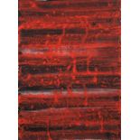 ROBERT CLATWORTHY R.A. [1928-2015]. Red Abstract, 1996. acrylic on card. signed with initials [as