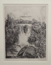 HERMINE DAVID [1886-1970]. La Seine a Poissy, 1927. Etching on wove paper. Signed and numbered 49/50