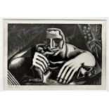 LEON UNDERWOOD [1890-1975]. Cesar and Slave, c.1926. wood engraving, edition of 30, artist's