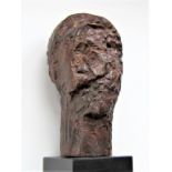 ROBERT CLATWORTHY R.A. [1928-2015]. Head 11, 2004. bronze, edition of 9, 1/9. signed RC. 32 cm