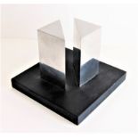 JUSTIN KNOWLES [1935-2004]. Forms. steel with slate base; unique ? [marked JK under base]. 10 cm