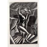 LEON UNDERWOOD [1890-1975]. Dancer [Music from behind the Moon], 1926. wood engraving; edition of
