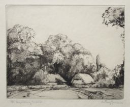 ANTHONY GROSS [1905-1984]. Near Angmering, Sussex, 1924. Drypoint etching on cream laid F J Head &