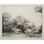 ANTHONY GROSS [1905-1984]. Near Angmering, Sussex, 1924. Drypoint etching on cream laid F J Head &