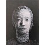ROBERT CLATWORTHY R.A. [1928-2015]. Head, 2002. acrylic on card; signed. 38 x 28 cm - frame 48 x